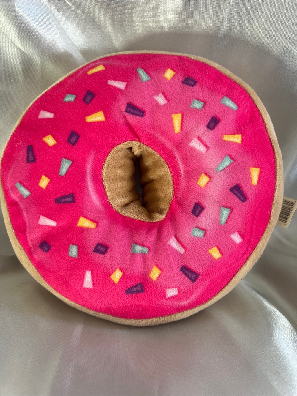 Pink Donut Pillow - Plush Decorative Cushion